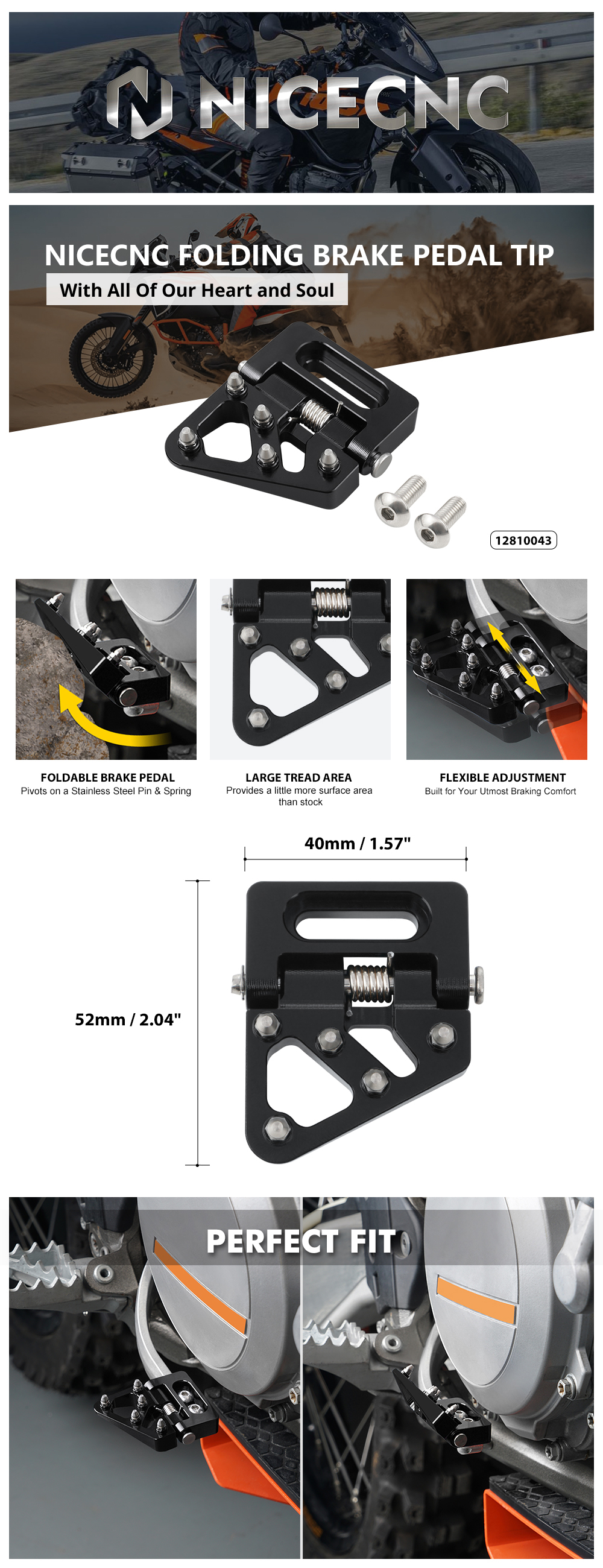 Universal Handbrake Bracket Kawasaki ER6 NINJA 650 R ZX-10R